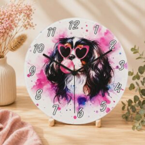 Horloge "Cavalier King Charles Tricolore"