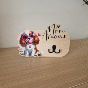 Porte laisse "Mon Amour Blenheim"