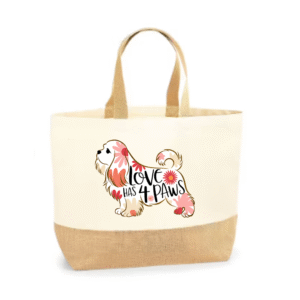 Sac cabas "Cavalier King Charles Love"