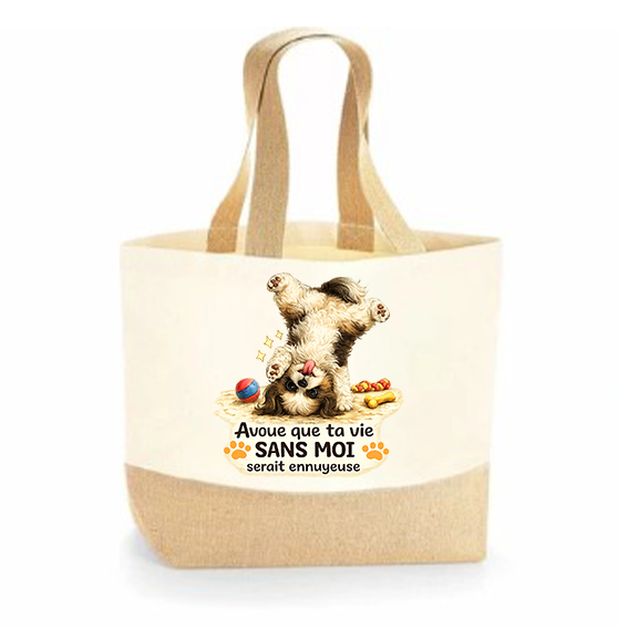 Sac Cabas "Avoue" Shih Tzu