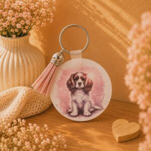 Porte clés "Cavalier King Charles Rond"