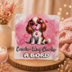 Panneau de voiture "Cavalier King Charles"