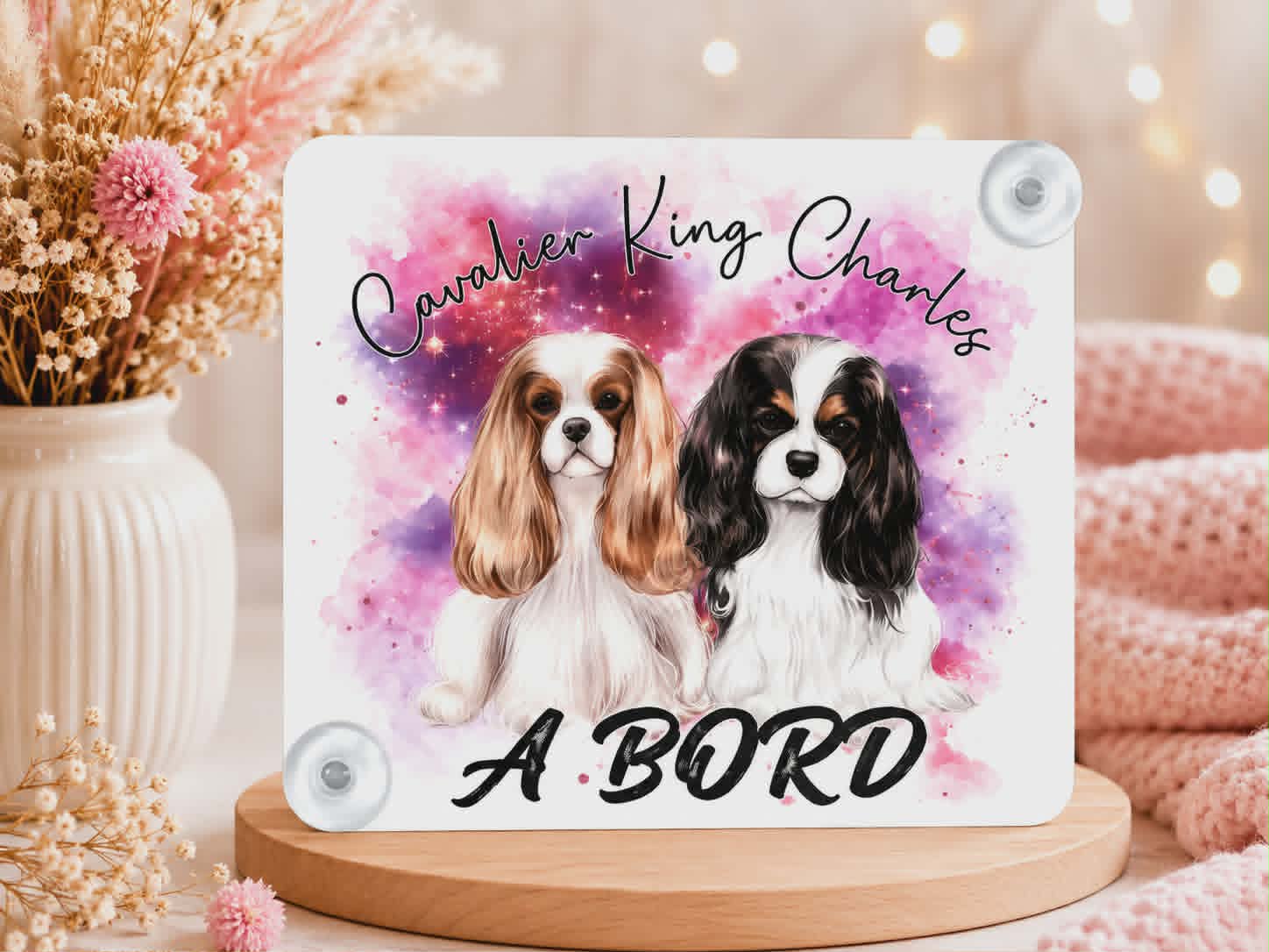 Panneau de voiture "Cavalier King Charles"