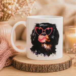 Mug "Cavalier King Charles Noir et Feu"