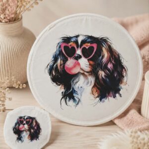 Éventail "Cavalier King Charles Tricolore"
