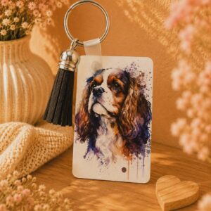 Porte clés "Cavalier King Charles Tricolore"