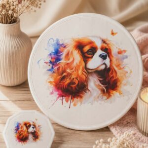 Éventail "Cavalier King Charles Blenheim"