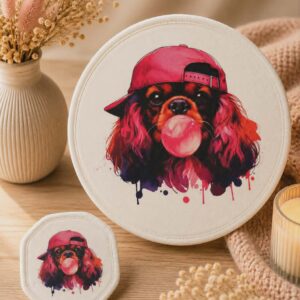 Éventail "Cavalier King Charles Ruby"