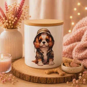 Boite à friandises "Cavalier King Charles Blenheim à capuche"