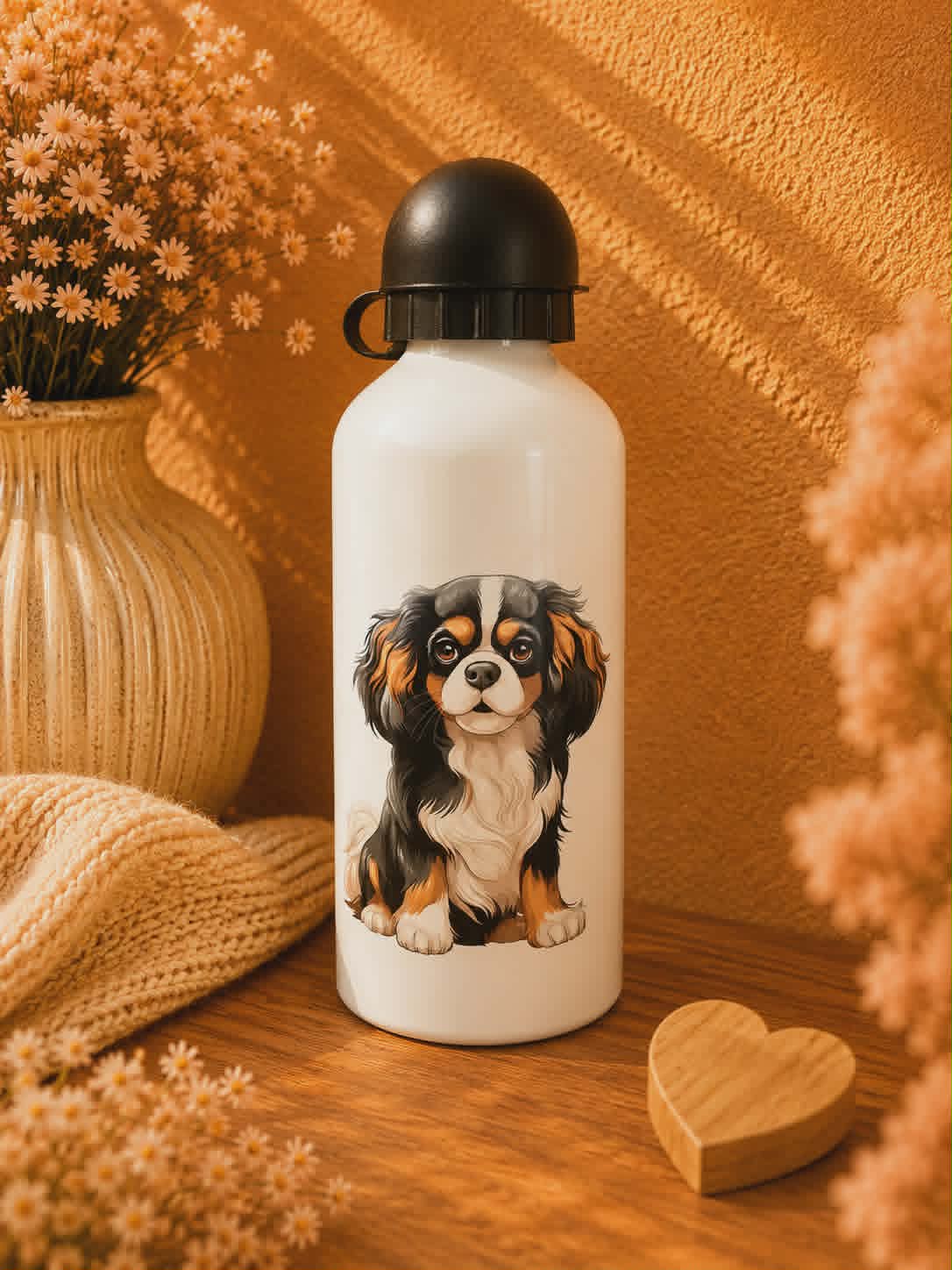 Gourde en métal "Cavalier King Charles"