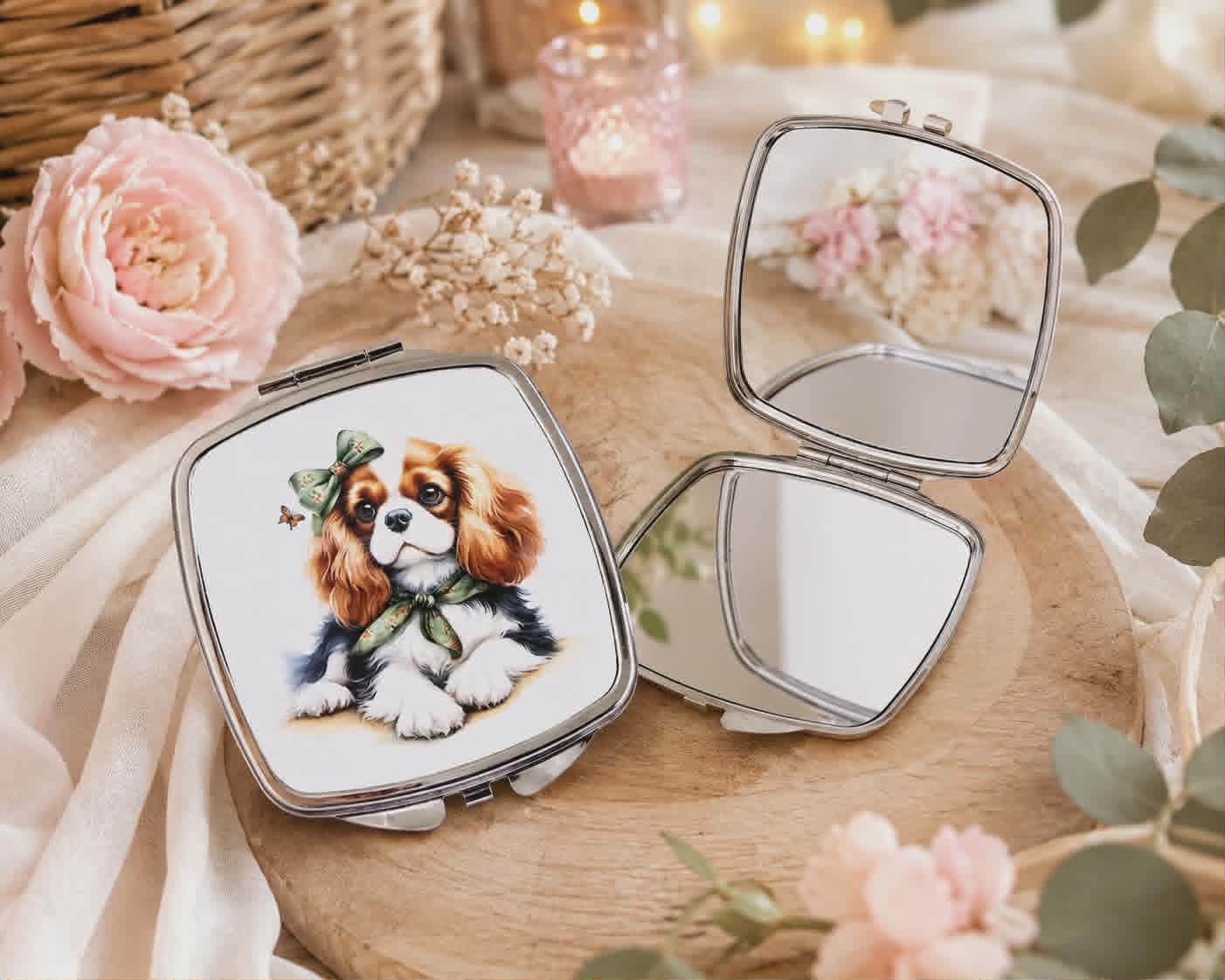 Miroir de poche "Cavalier King Charles Blenheim"